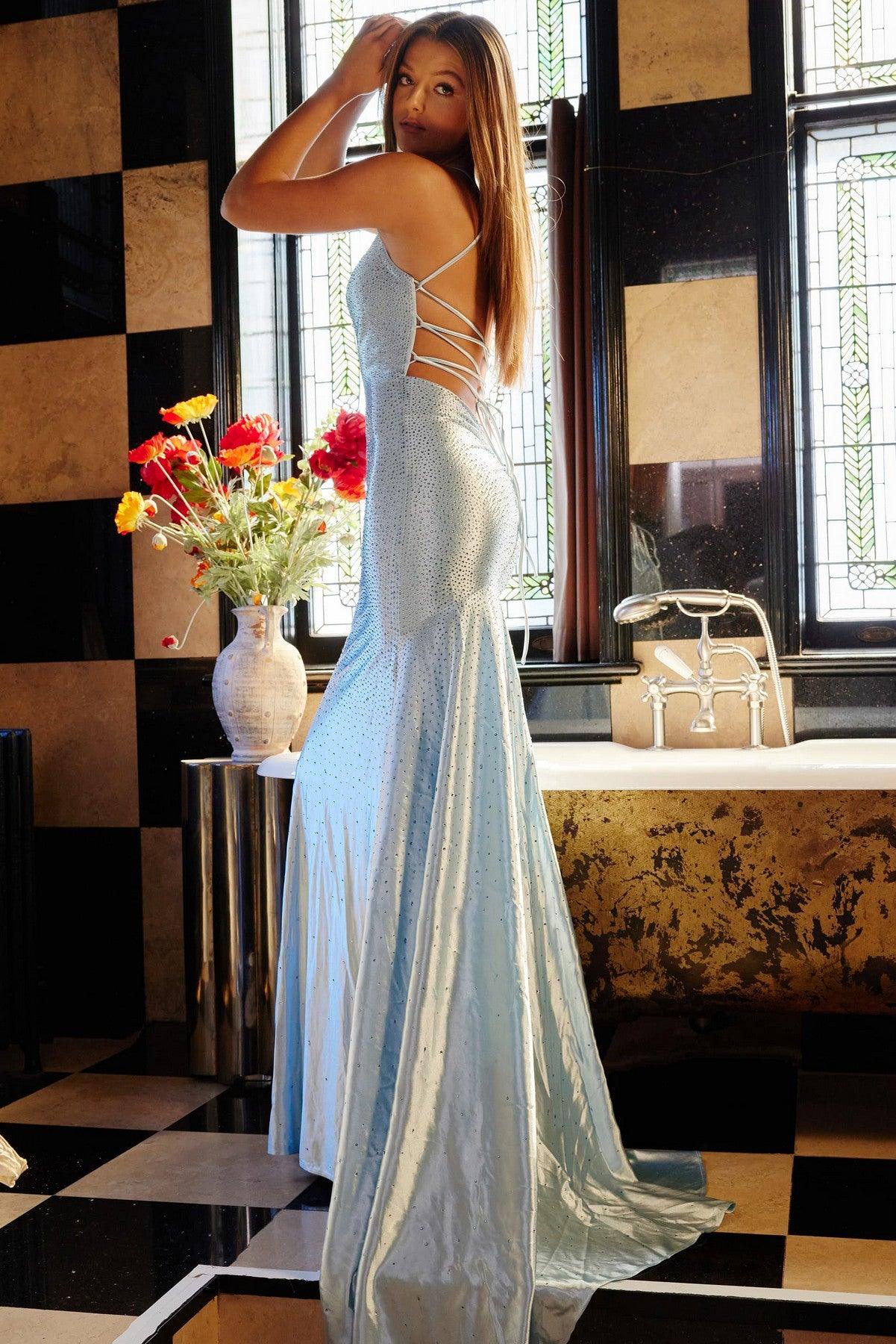 Prom Dresses Long Formal Mermaid Prom Dress Light Blue