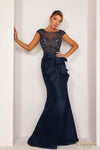 Formal Dresses Trumpet Long Evening Dress Navy