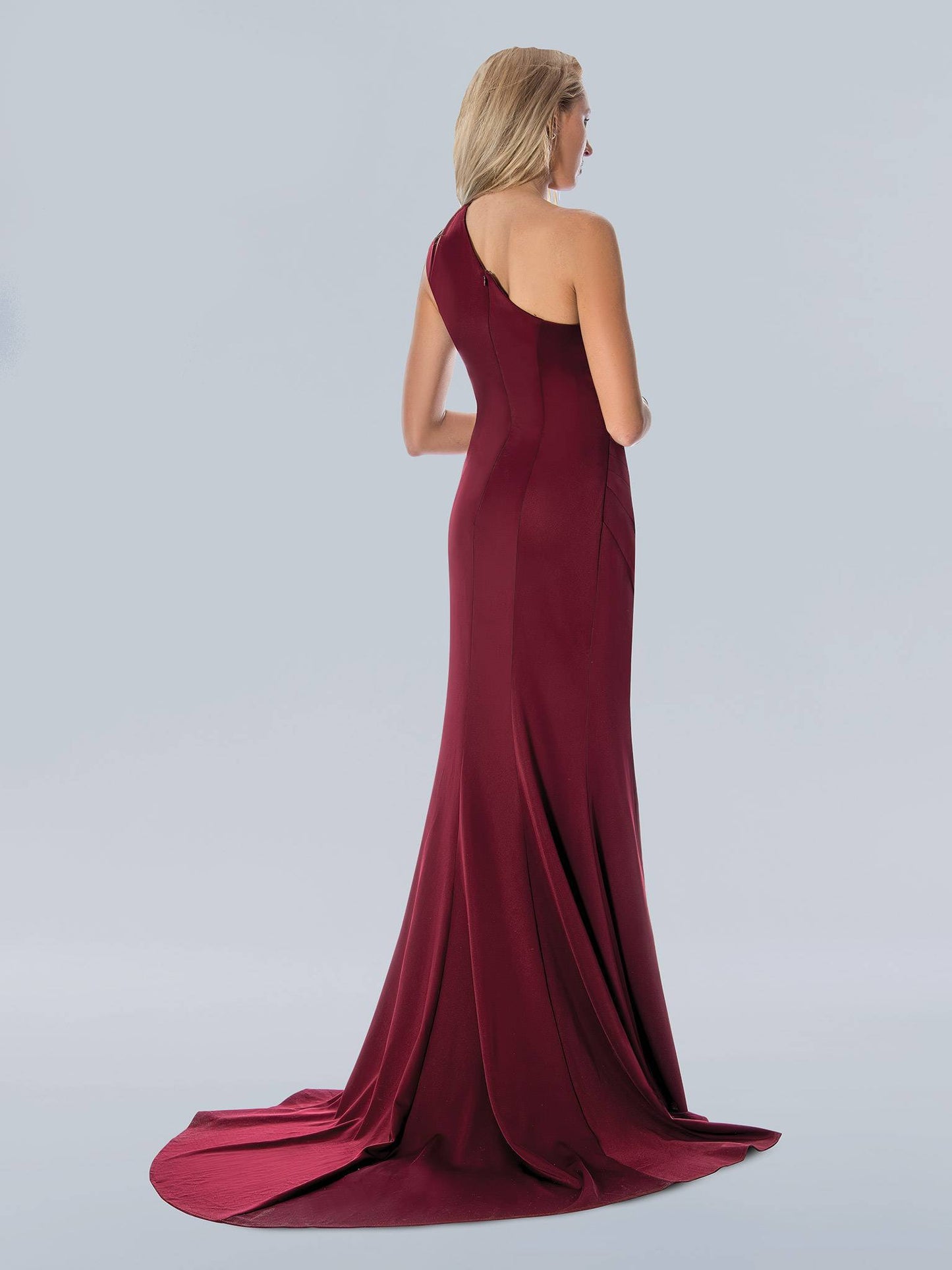 Formal Dresses Long Formal Side Pleat Prom Dress Burgundy