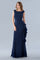 Formal Dresses Long Formal Ruffle Prom Dress Navy