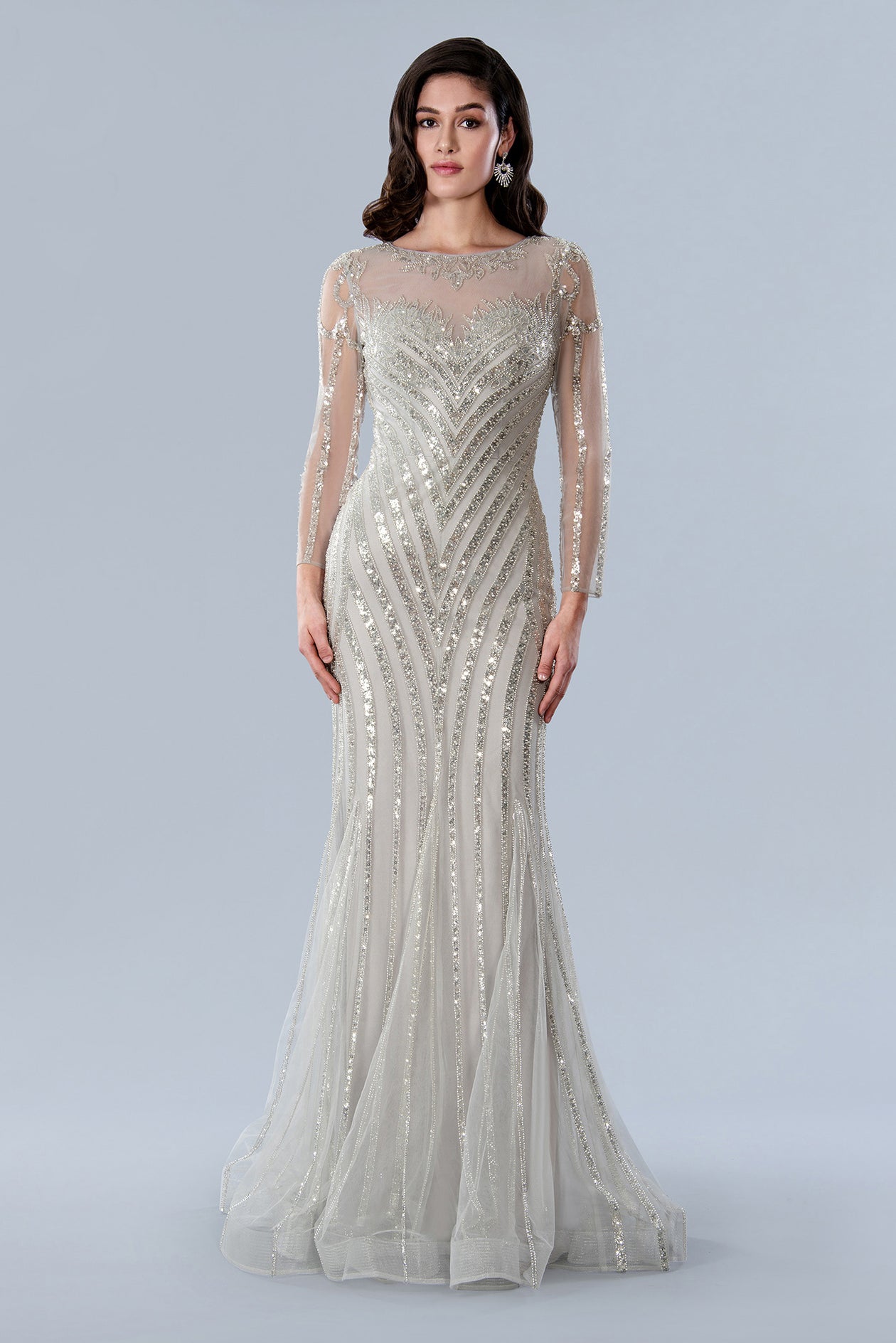 Stella Couture 23369 Long Sleeve Formal Sequin Prom Dress for $529.99 – The  Dress Outlet