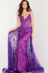 Prom Dresses Long Spaghetti Strap Glitter Prom Dress Amythyst