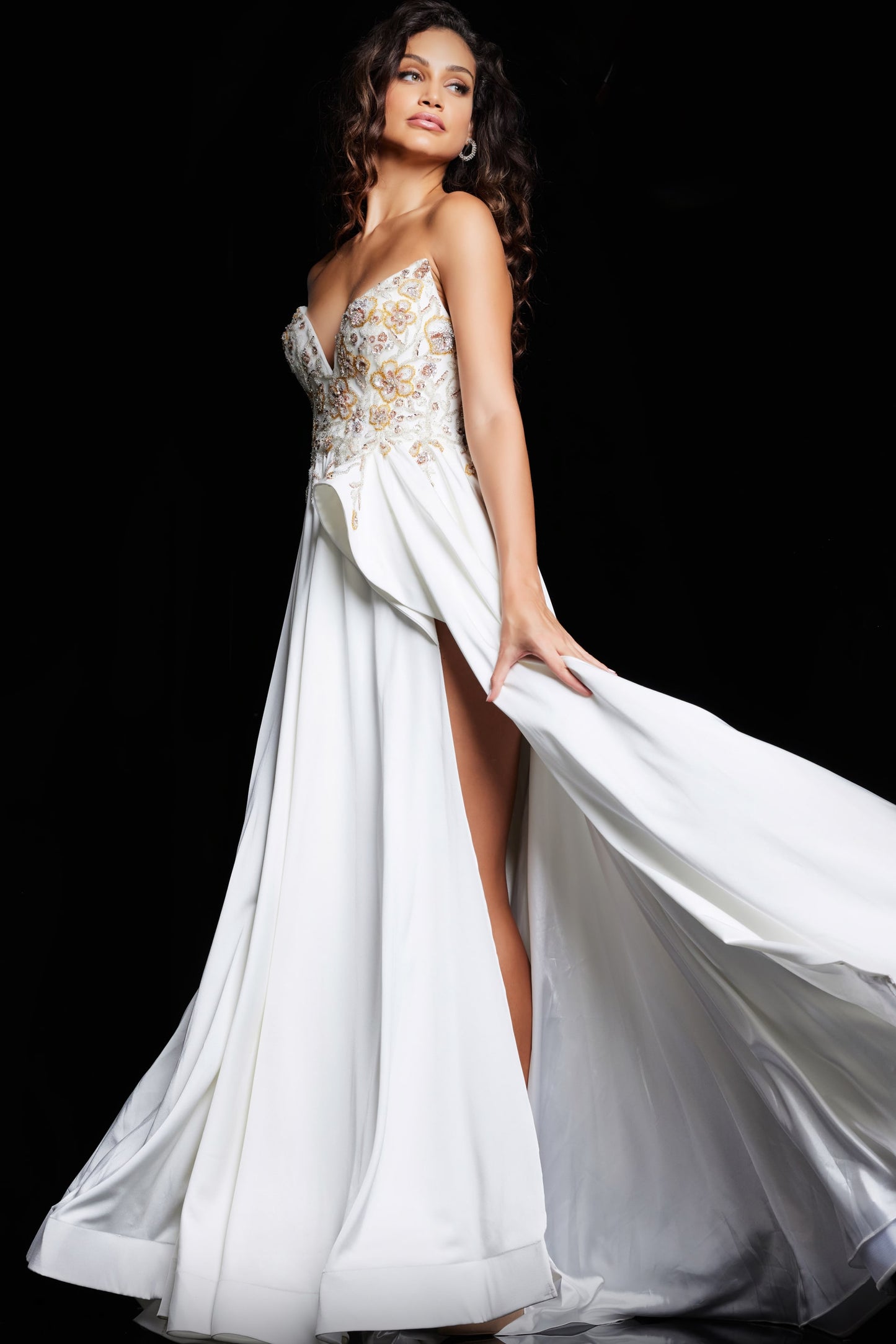 Prom Dresses Prom Long Beaded Formal Evening Gown Off White