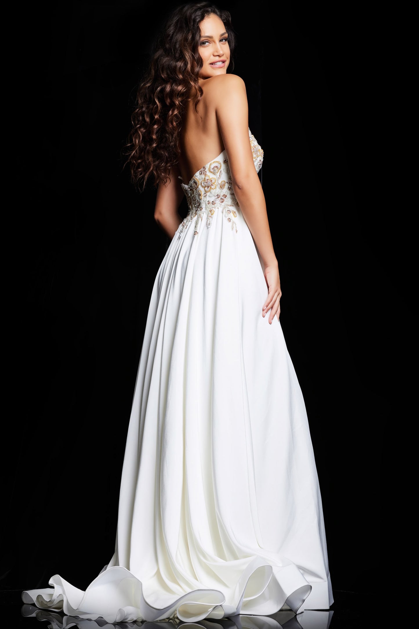 Prom Dresses Prom Long Beaded Formal Evening Gown Off White