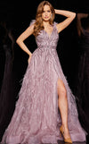 Formal Dresses Sleeveless Long Beaded Formal Gown Purple/Pink