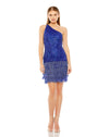 Cocktail Dresses Short Formal Sequin Fringe Cocktail Dress Cobalt