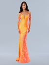 Prom Dresses Prom Long Formal Sequin Dress Orange