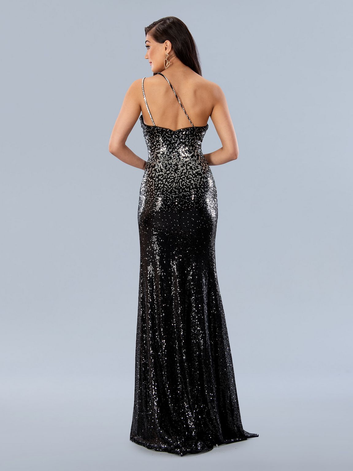 Prom Dresses Sequin Prom Long Fitted Formal Dress Black