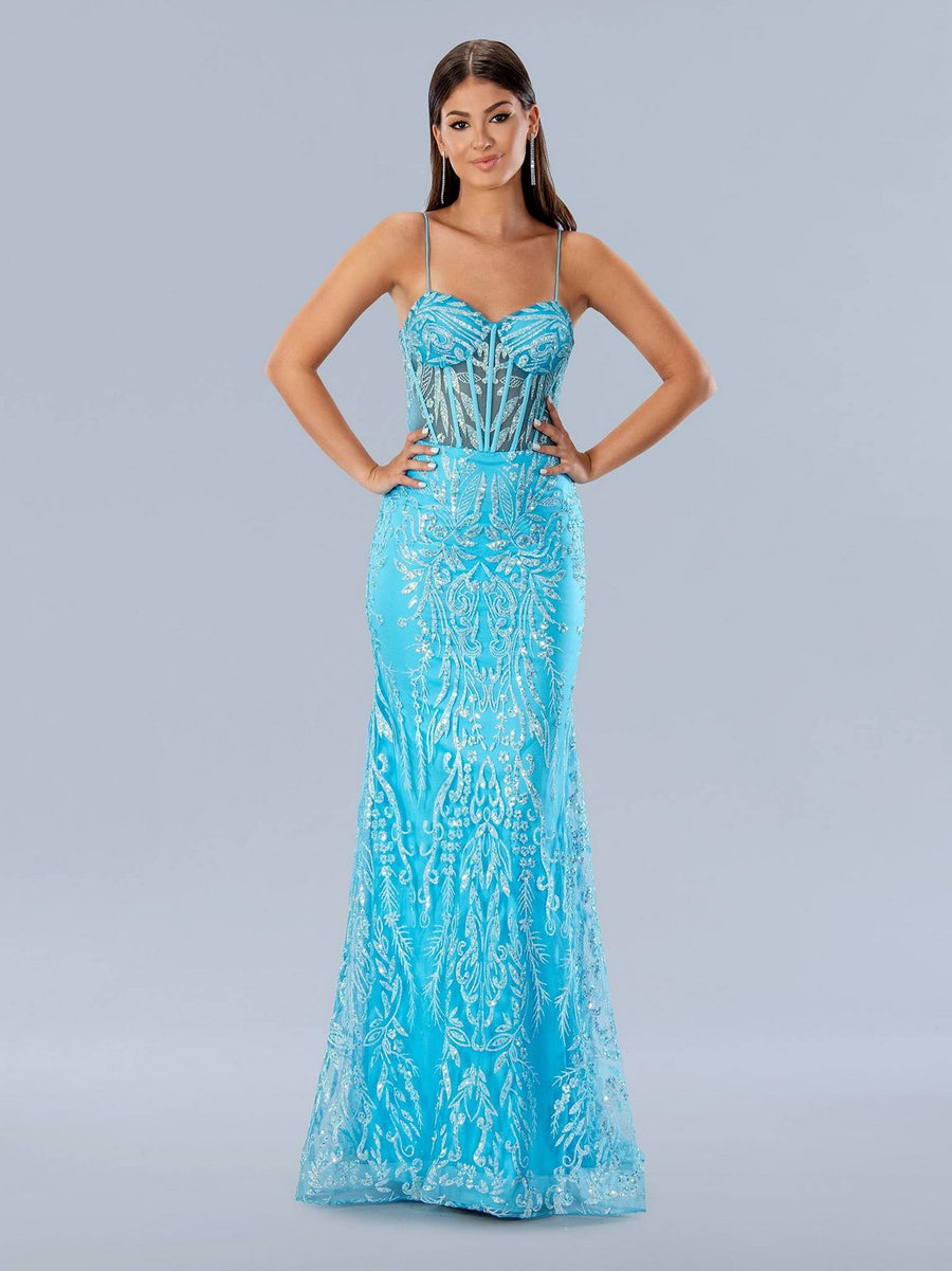 Prom Dresses Long Beaded Formal Prom Dress Blue