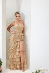 Prom Dresses Column Long Prom Dress Gold