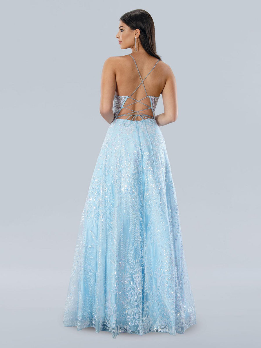 Prom Dresses Long Formal Prom Sequin Dress Blue