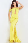 Prom Dresses Off Shoulder Beaded Prom Dress Yellow