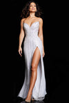 Prom Dresses Strapless Sequin Embellished Prom Dress Off White