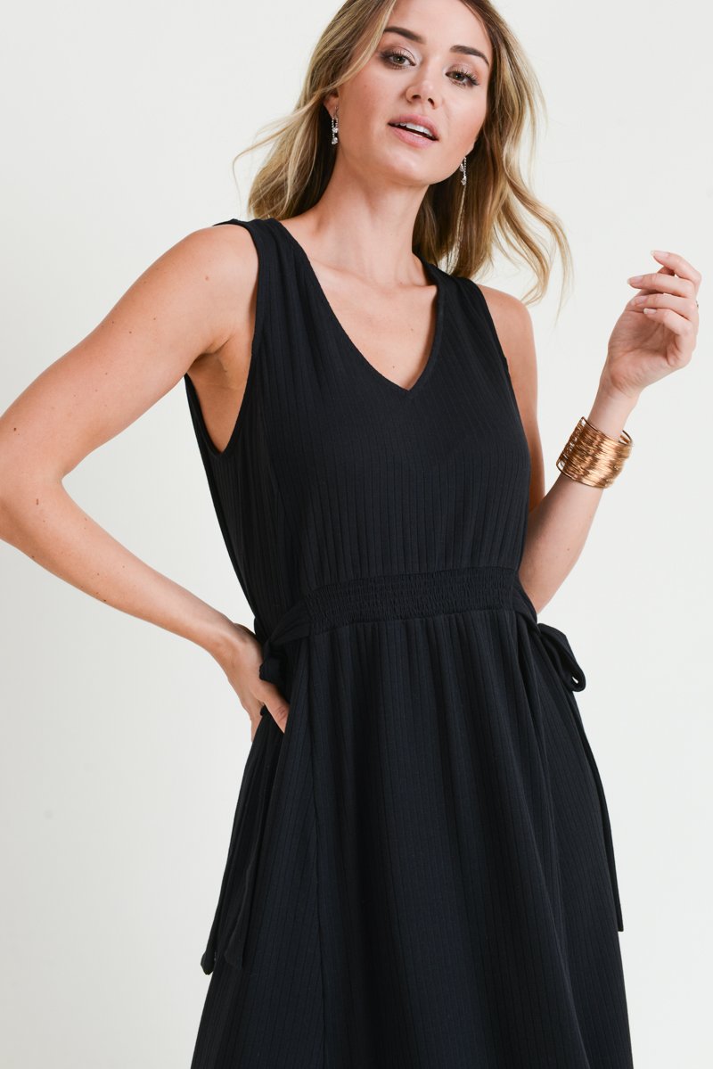 Cocktail Dresses Semi Formal Sleeveless V Neck Dress Black