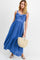 Cocktail Dresses Ruffle Crochet Lace Maxi Dress Denim