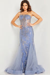 Prom Dresses Corset Bodice Mermaid Long Prom Dress Cloud