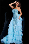 Prom Dresses Layered Overskirt Long Prom Dress Turquoise