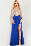 Prom Dresses Fitted Cut Out Long Prom Dress Royal