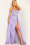 Prom Dresses Overskirt Sheath Long Formal Prom Dress Lilac