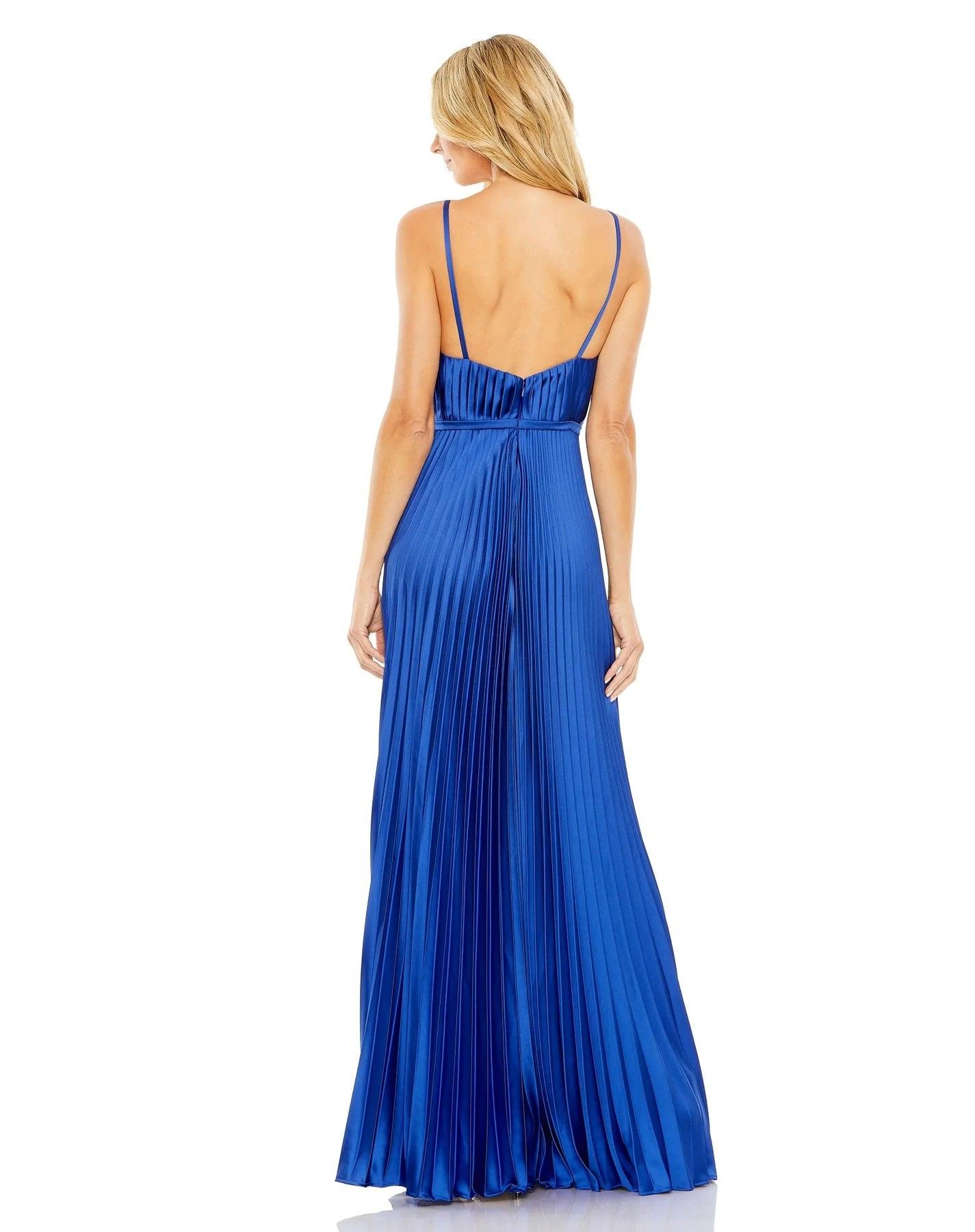 Jumpsuit Formal Pleated Wide Leg Jumpsuit Royal