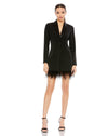 Cocktail Dresses Short Long Sleeve Tuxedo Cocktail Dress Black