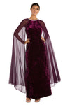 Mother of the Bride Dresses Long Formal Mother of the Bride Cape Dress Wine