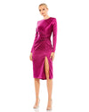 Formal Dresses Long Sleeve Formal Midi Dress Magenta