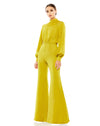 Jumpsuit Long Sleeve Formal Evening Jumpsuit Chartreuse