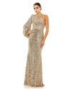 Formal Dresses Long One Shoulder Formal Dress Gold