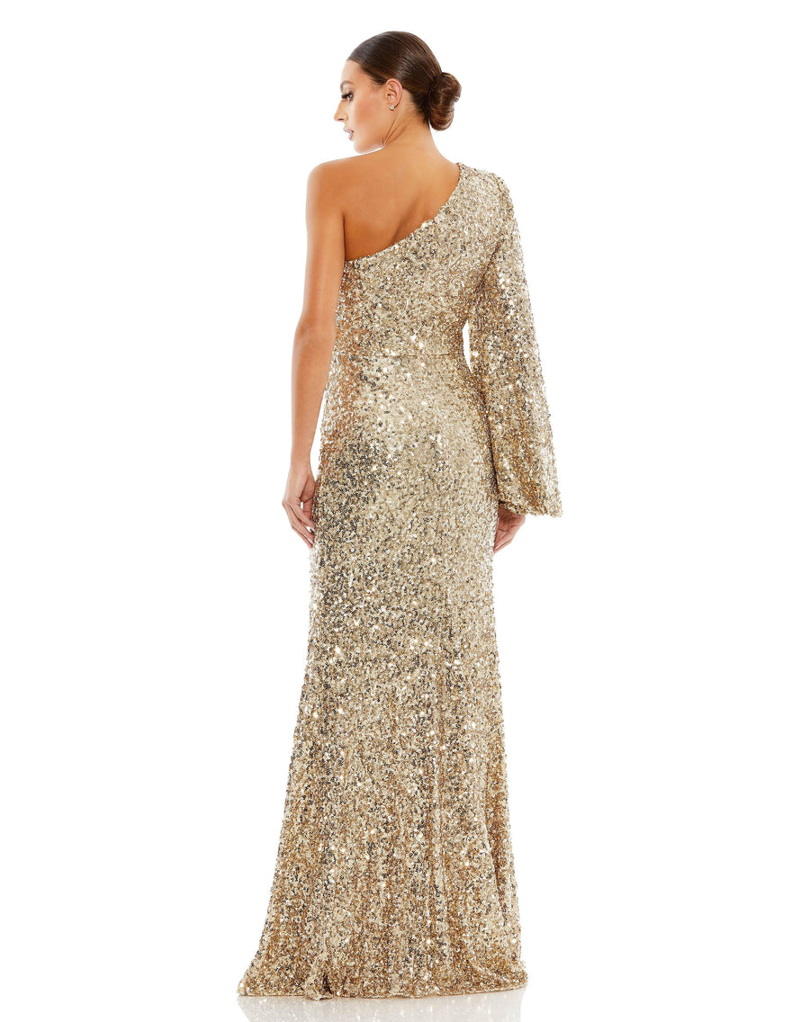 Formal Dresses Long One Shoulder Formal Dress Gold