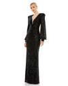 Formal Dresses Long Sleeve Sequin Evening Formal Dress Black