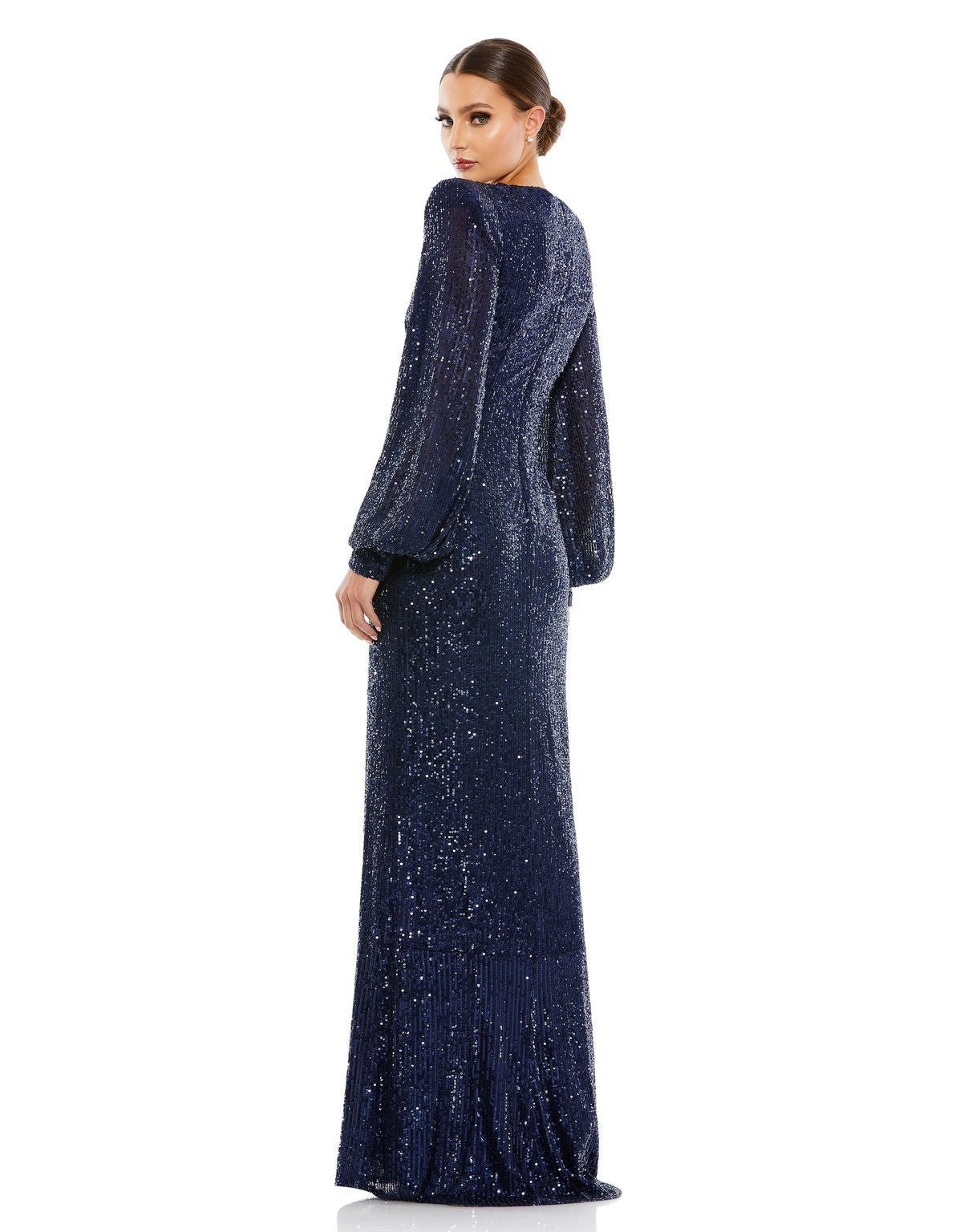 Formal Dresses Long Sleeve Sequin Evening Formal Dress Midnight