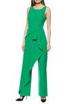 Jumpsuit Sleeveless Cascade Front Drape Jumpsuit Emerald