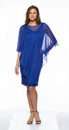 Cocktail Dresses Short Sheer Overlay Lace Dress Royal