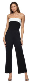 Jumpsuit Strapless Wide Leg Jumpsuit Black Ivory