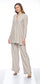 Pant Suit Keyhole Pleated Pant Set Champagne