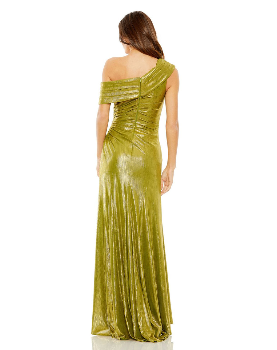 Formal Dresses Metallic Formal Evening Long Dress Apple Green