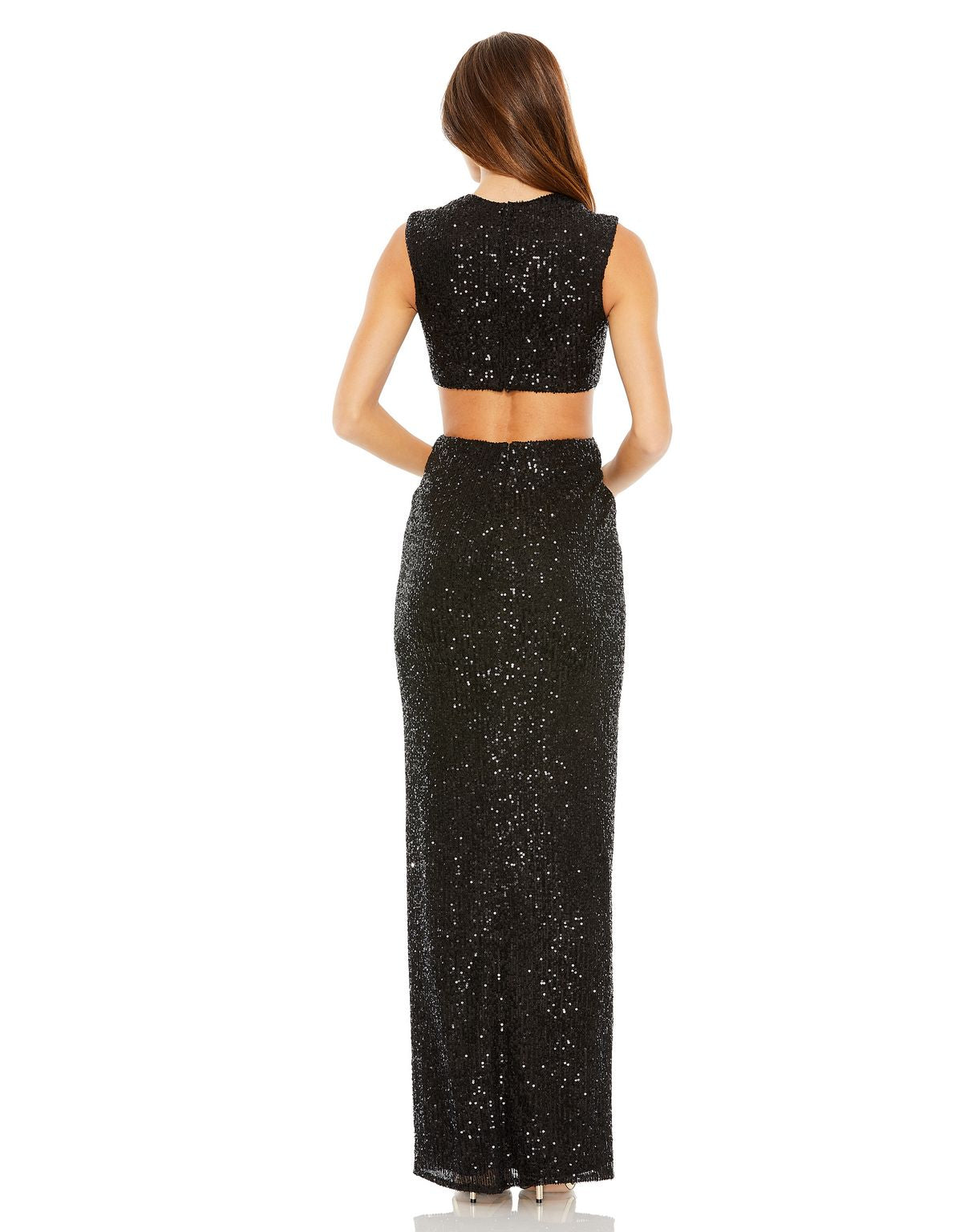 Prom Dresses Formal Sequin Twist Cutout Prom Long Dress Black