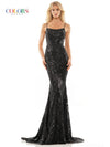 Colors 2743 Colors Long Formal Fitted Sequins Prom Dress