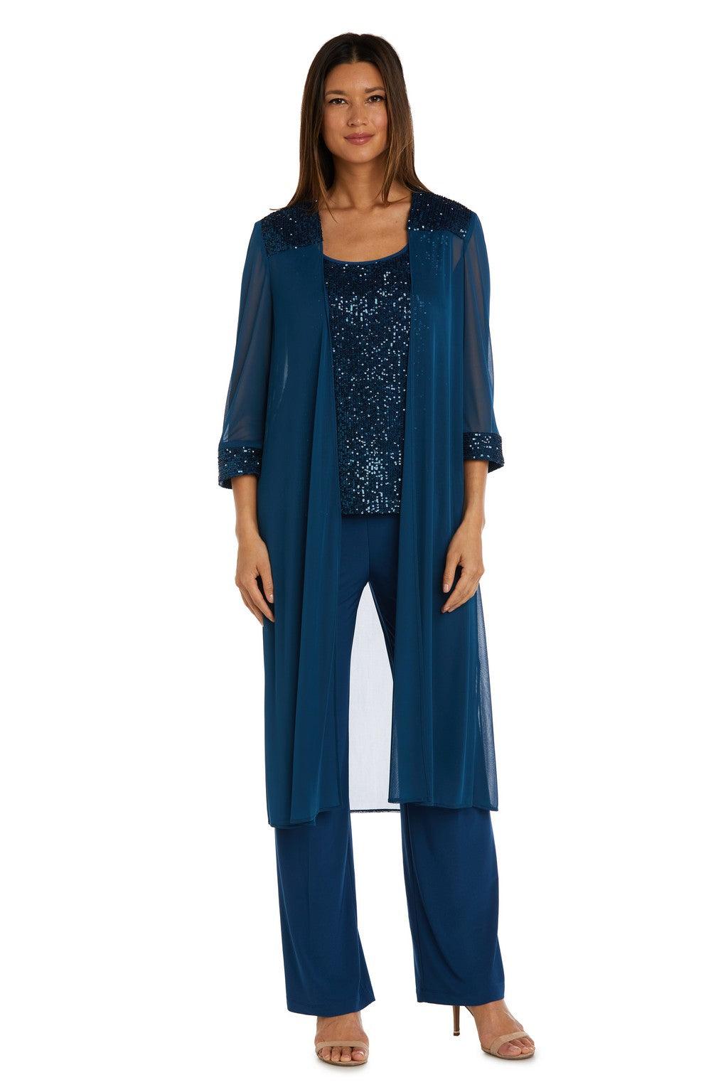 Peacock R&M Richards 2756 Long Formal Sequined Pant Suit for $86.99 ...