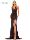 Prom Dresses Prom Long Halter Fitted Formal Gown Wine