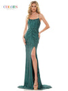 Prom Dresses Long Spaghetti Strap Fitted Prom Dress Deep Green