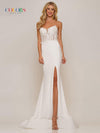 Prom Dresses Long Strapless Fitted Prom Dress Off White