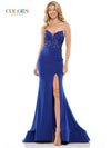 Prom Dresses Long Strapless Fitted Prom Dress Royal