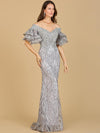 Prom Dresses Off Shoulder Mermaid Prom Dress Grey