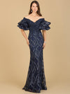 Prom Dresses Off Shoulder Mermaid Prom Dress Navy