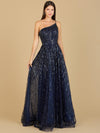 Prom Dresses One Shoulder Long Prom Dress Navy