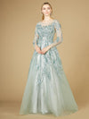 Prom Dresses High Neck Long Evening Gown Seafoam