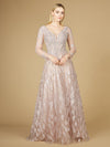 Formal Dresses Long V-Neck Evening Gown Mauve