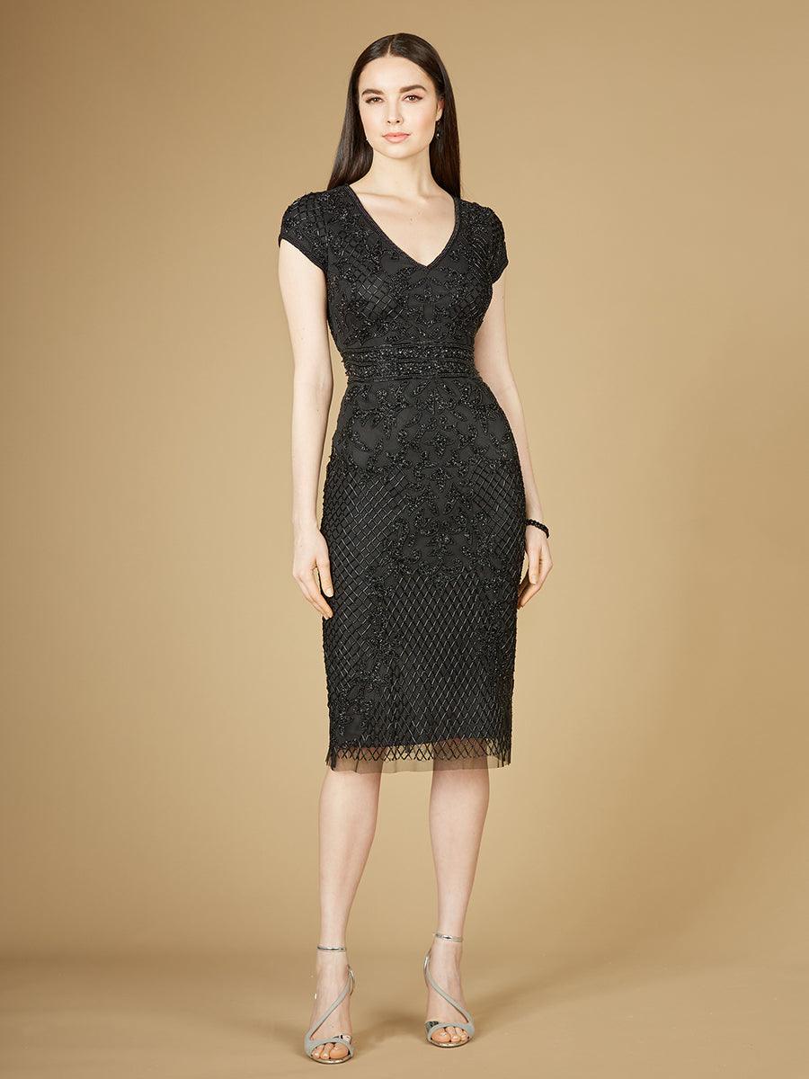 Cocktail Dresses Cap Sleeve Cocktail Dress Black